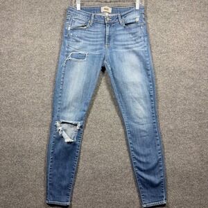 PAIGE Jeans Womens 30 Verdugo Ultra Skinny Jeans Distressed Medium Wash
